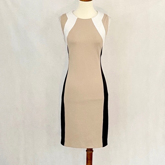 Calvin Klein Dresses & Skirts - Calvin Klein Sleeveless Neutral Color Block Dress